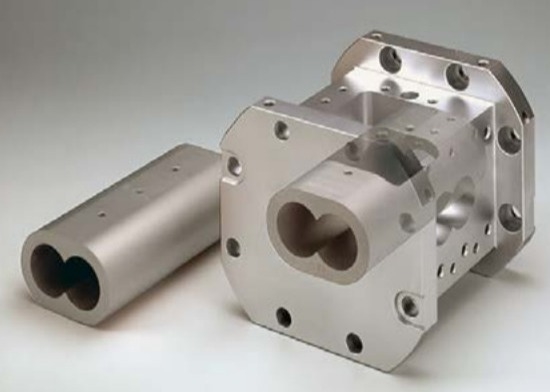 ZSE87 Twin Screw Extruder Barrel ของ HIP Bimetallic Power WR14 Material