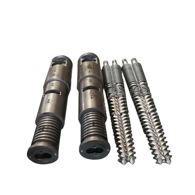 กระบอกสกรูคู่ทรงกรวยสำหรับเครื่องท่อพลาสติก UPVC